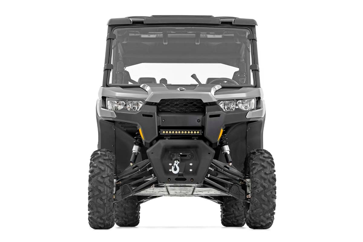 Can-Am Defender MAX HD10 Winch Plate - Rough Country - RS4500S - Black - '16-'18